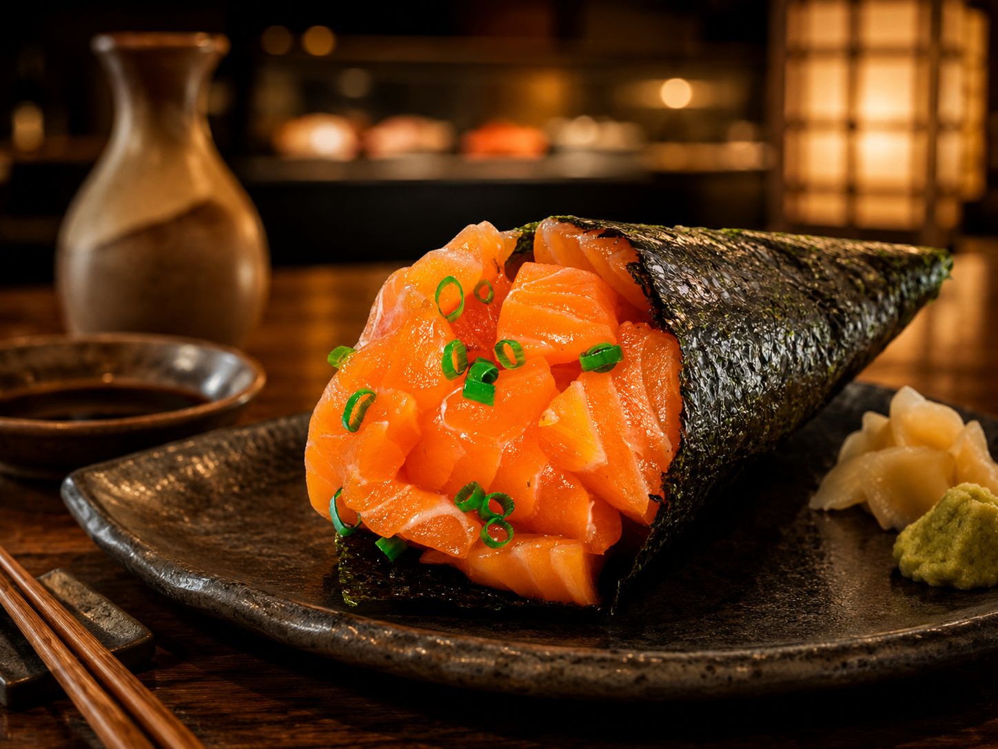 Sushi preparado com cuidado